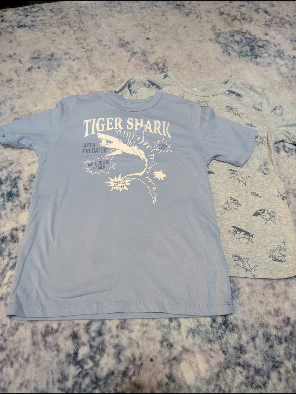 2-Garanimals Blue Tiger Shark Graphic Tee Bundle